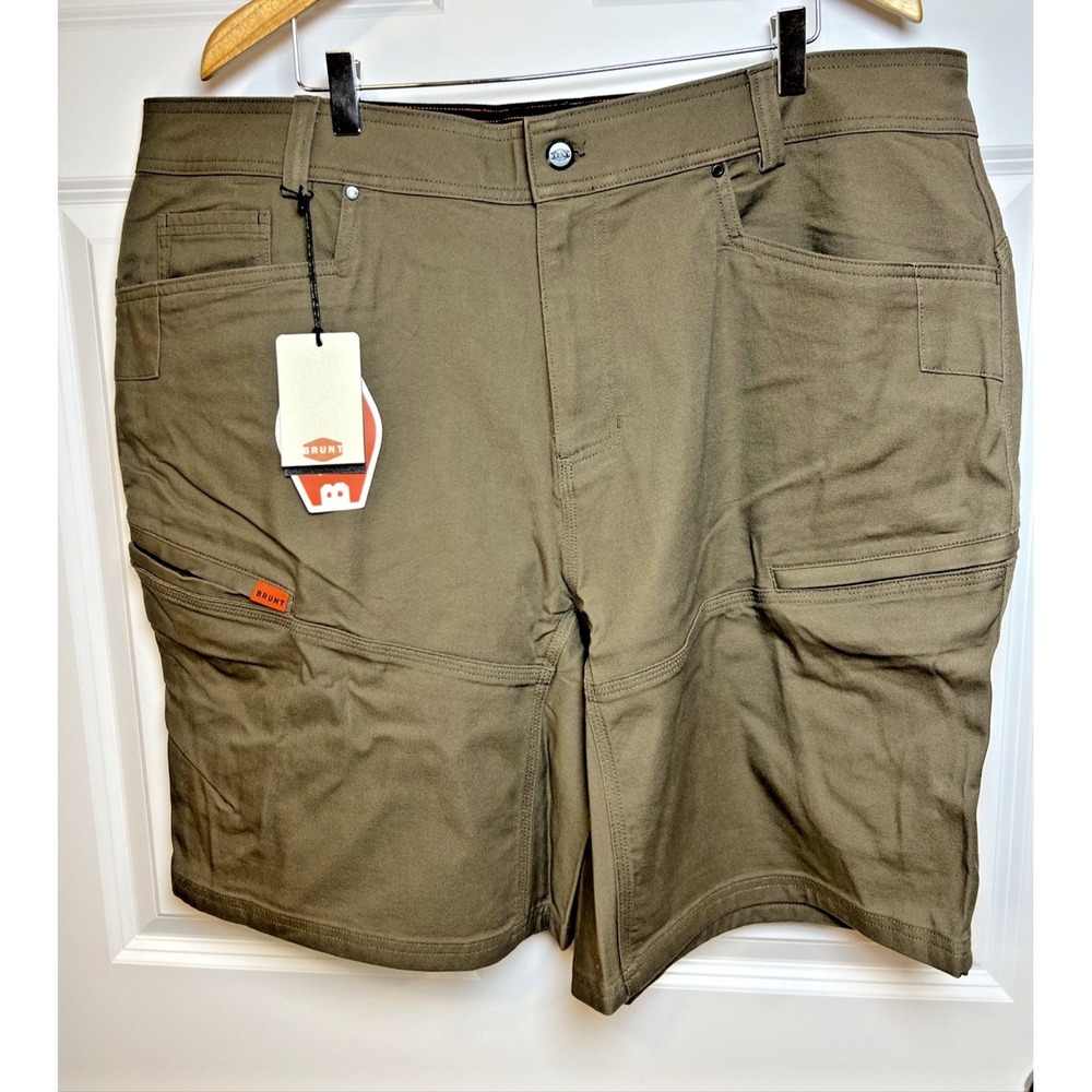 Brunt Martin Work Shorts 42 Brown NWT Cotton Nylon Durable Breathable Stretch